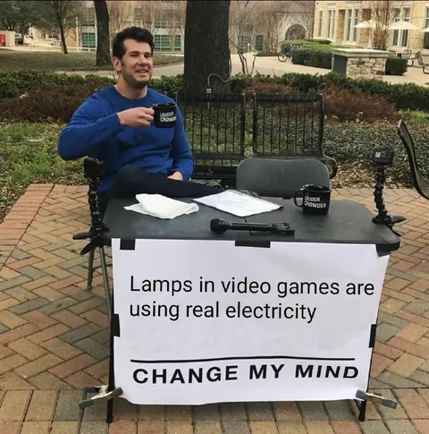 Video Game Lamps Use Electricity