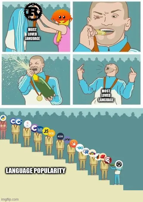 Most Loved Language Popularity