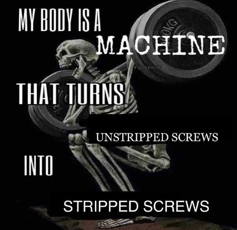 Body Turns Unstripped Screws