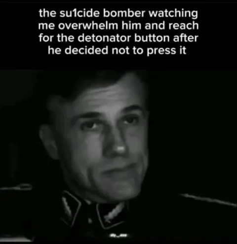 Suicide Bomber Reaches for Detonator