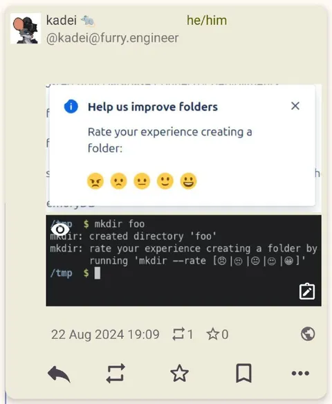 Rate Your Folder Creation Experience