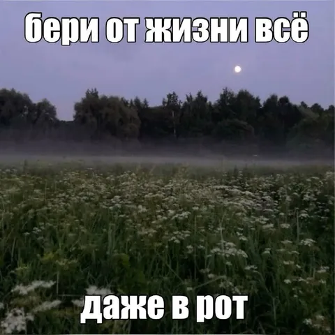 Бери от жизни всё даже в рот