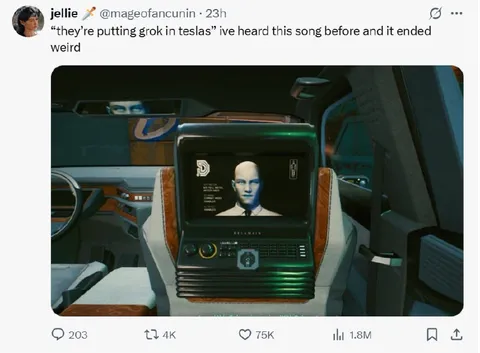 Grok in Teslas Ended Weird
