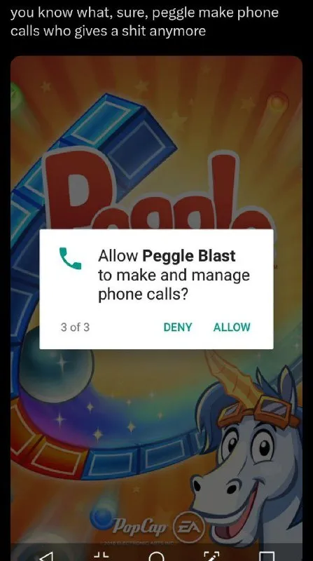 Peggle Blast Phone Calls