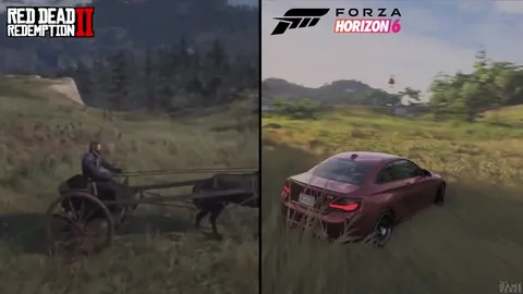 Red Dead Versus Forza Physics