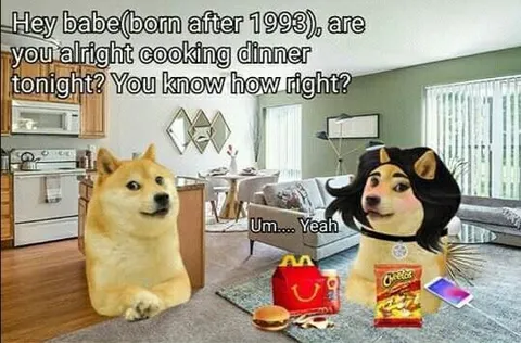 Doge Cooking Dinner