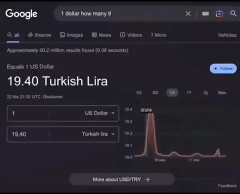 Dollar to Lira Market Spike