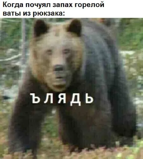 Запах горелой ваты из рюкзака