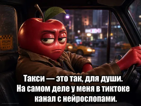 Таксист с каналом нейрослопов