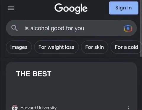 Google Says Alcohol Is the Best