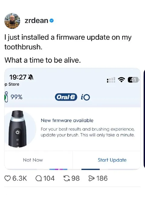 Firmware Update for a Toothbrush