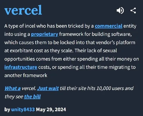 Vercel framework lock-in
