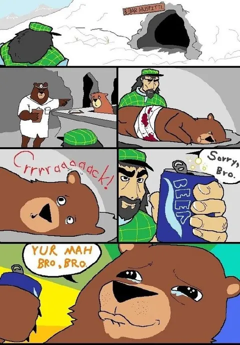 Bear Gets Shot by His Bro