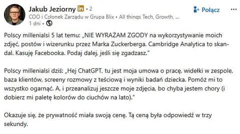Prywatność za odpowiedź w trzy sekundy