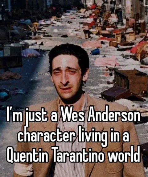 Wes Anderson Character in Tarantino World