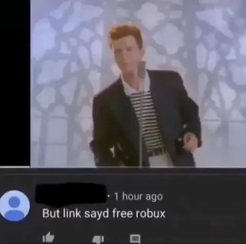 Free Robux Link Rickroll