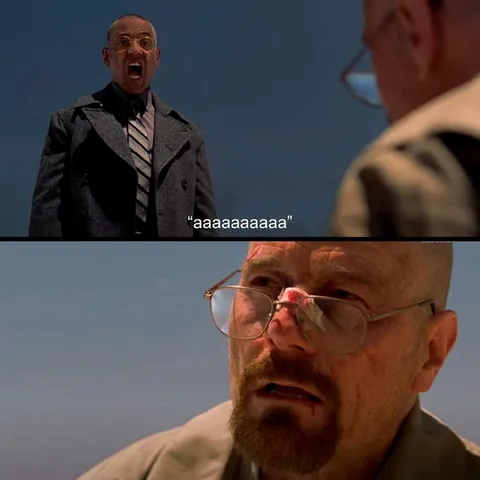 Gus Fring Screaming at Walter White