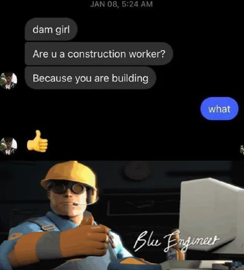 Construction Worker Pickup Line