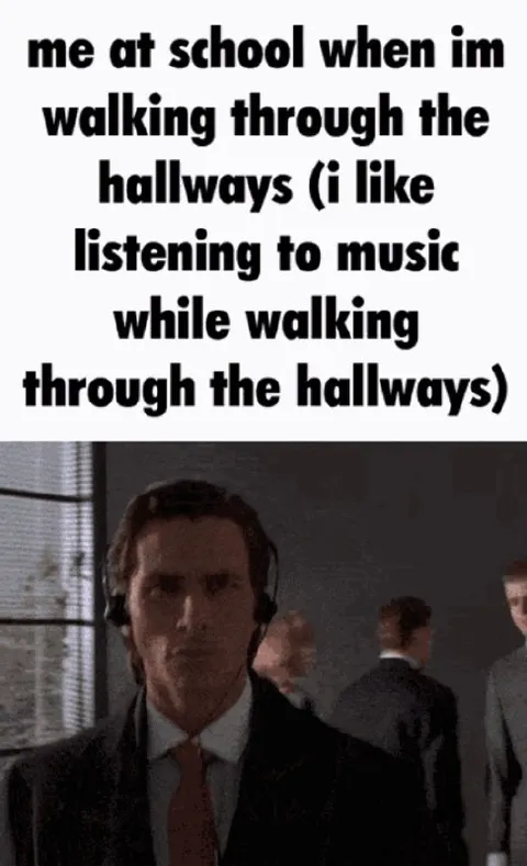 Me at school walking through the hallways