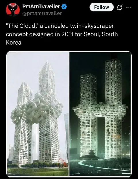 The Cloud Twin Skyscraper Concept
