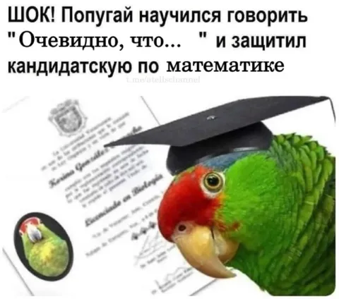 Попугай защитил кандидатскую