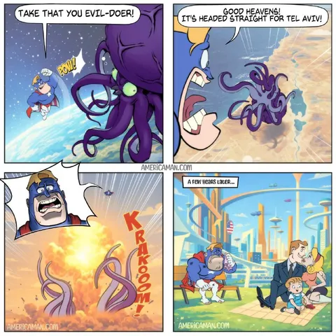 Captain America Sends the Octopus to Tel Aviv