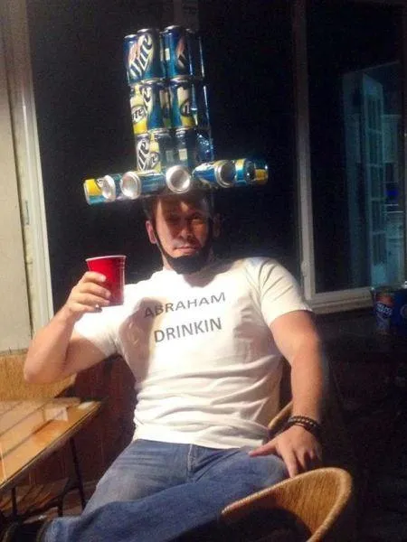 Abraham Drinkin Beer Hat