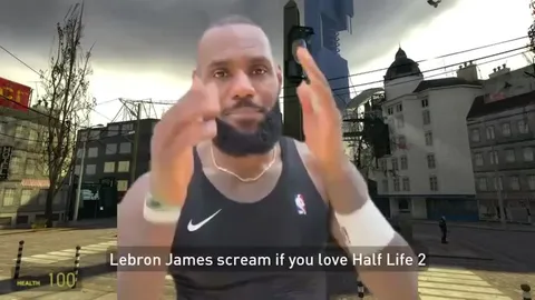LeBron Plays Half-Life 2