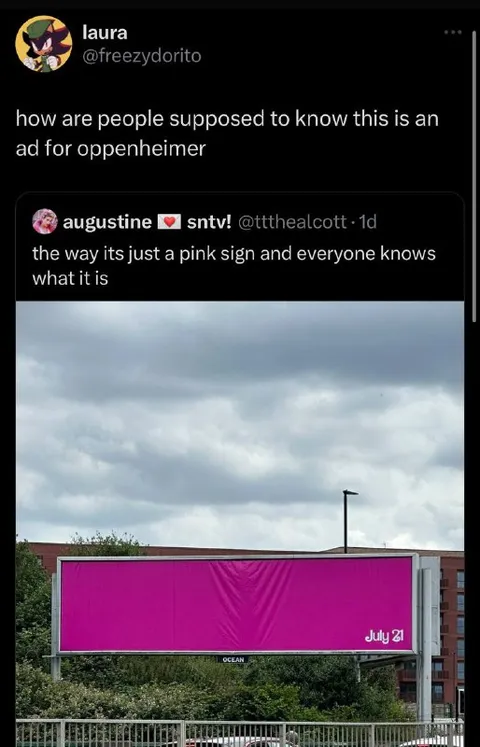 Pink Oppenheimer Billboard
