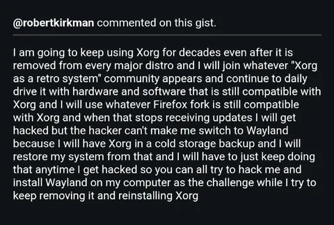 The Xorg Cold Storage Backup