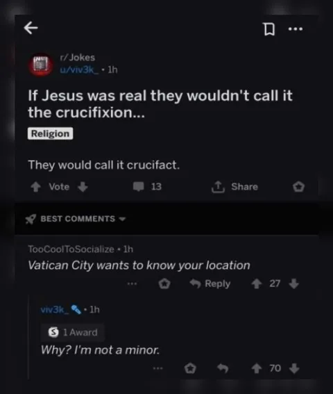 Jesus Crucifact Joke