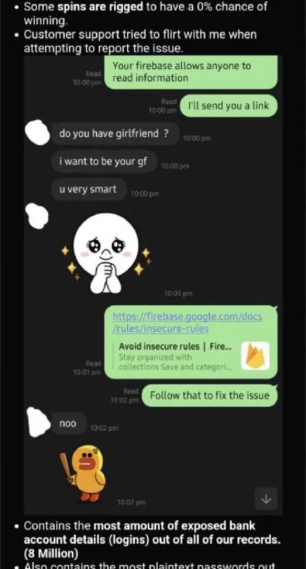 Customer Support Flirting Fail