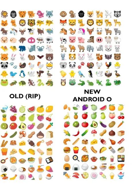 Old Emojis vs Android O