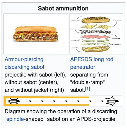 Sabot Ammunition Sandwich Diagram