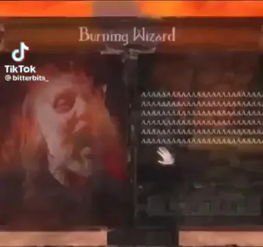 Burning Wizard Says Well Now