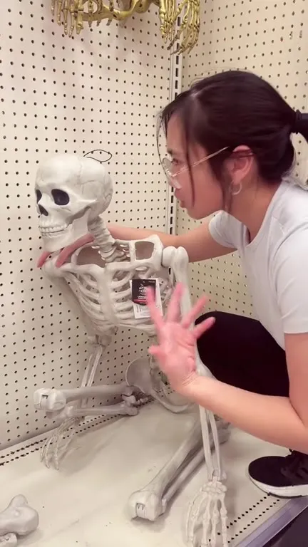 Skeleton Gets Touched and Runs Away