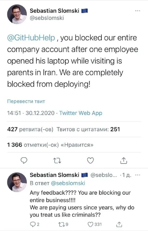 GitHub Blocks Entire Company