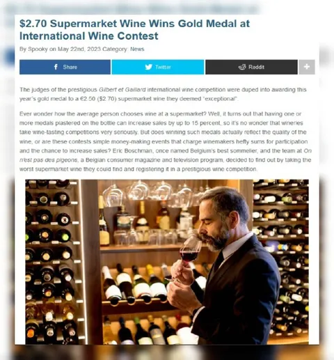 Supermarket Wine Wins Gold
