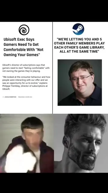 Ubisoft Family Sharing GigaChad
