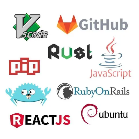 Programming Language Logos Collage