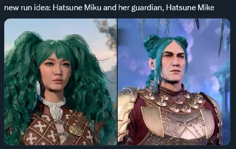 Hatsune Miku and Hatsune Mike