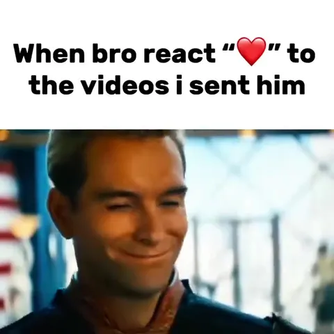 Bro reacts with a heart