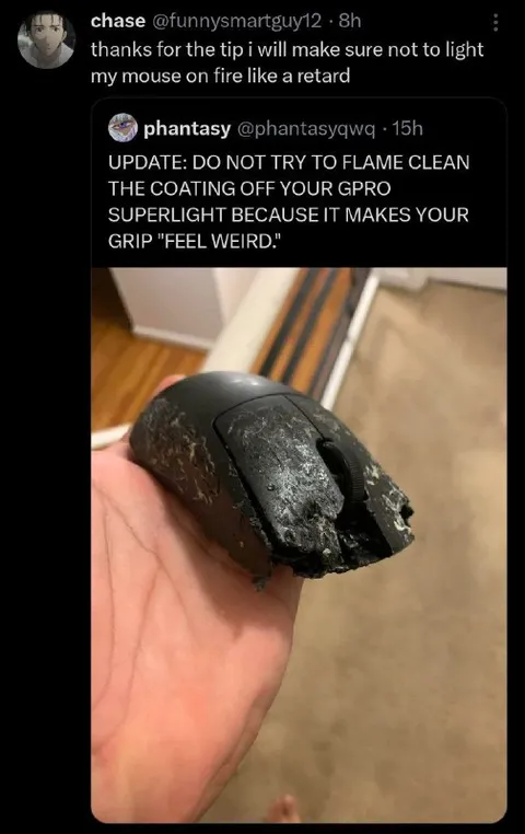 Mouse Set on Fire