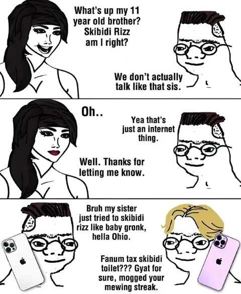 Siblings Speak Brainrot Slang