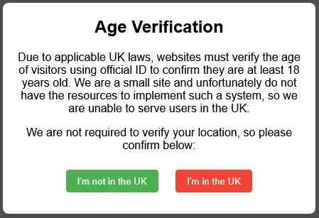 UK Age Verification Scam