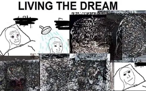 Living the Dream Glitch Collage