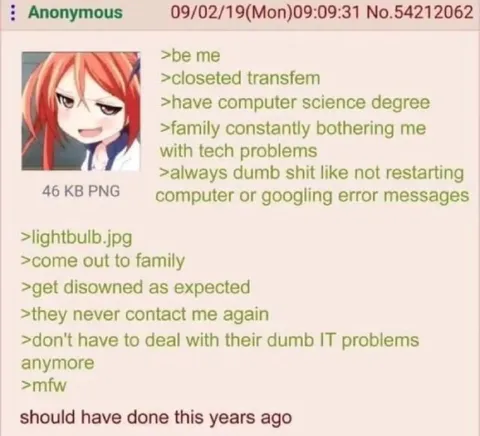 Closeted Transfem Solves IT Problems