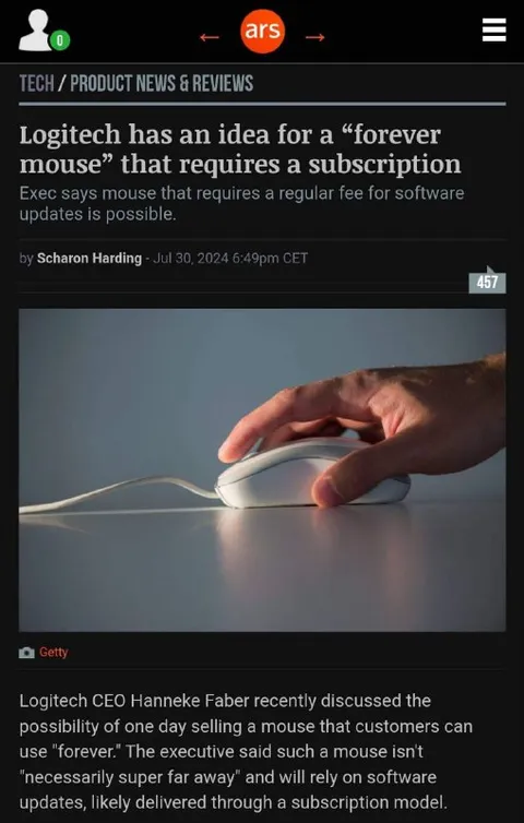 Logitech Forever Mouse Subscription