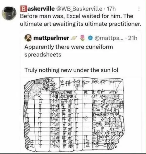 Ancient Cuneiform Spreadsheets