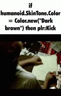 Dark Brown Player Kicked